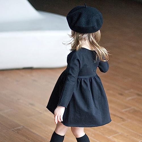 IZUS Toddler French Berets Wool-Blend Artist-Beanie-Cap Solid-Warm Painter-Hat 4-8T for Unsex-Babies Fancy Party/Mime Acc4