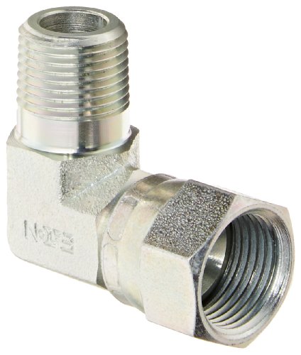 Eaton Aeroquip 2250-6-8S 90 Degree Male Pipe to JIC Swivel, JIC 37 Degree & NPT End Types, Carbon Steel, 1/2 JIC(f) x 3/8 NPT(m) End Size, 1/2