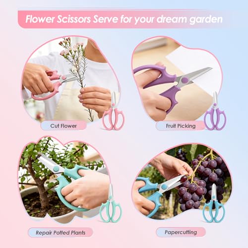 Tijeras para flores acero inoxidable 4 piezas miniatura 7