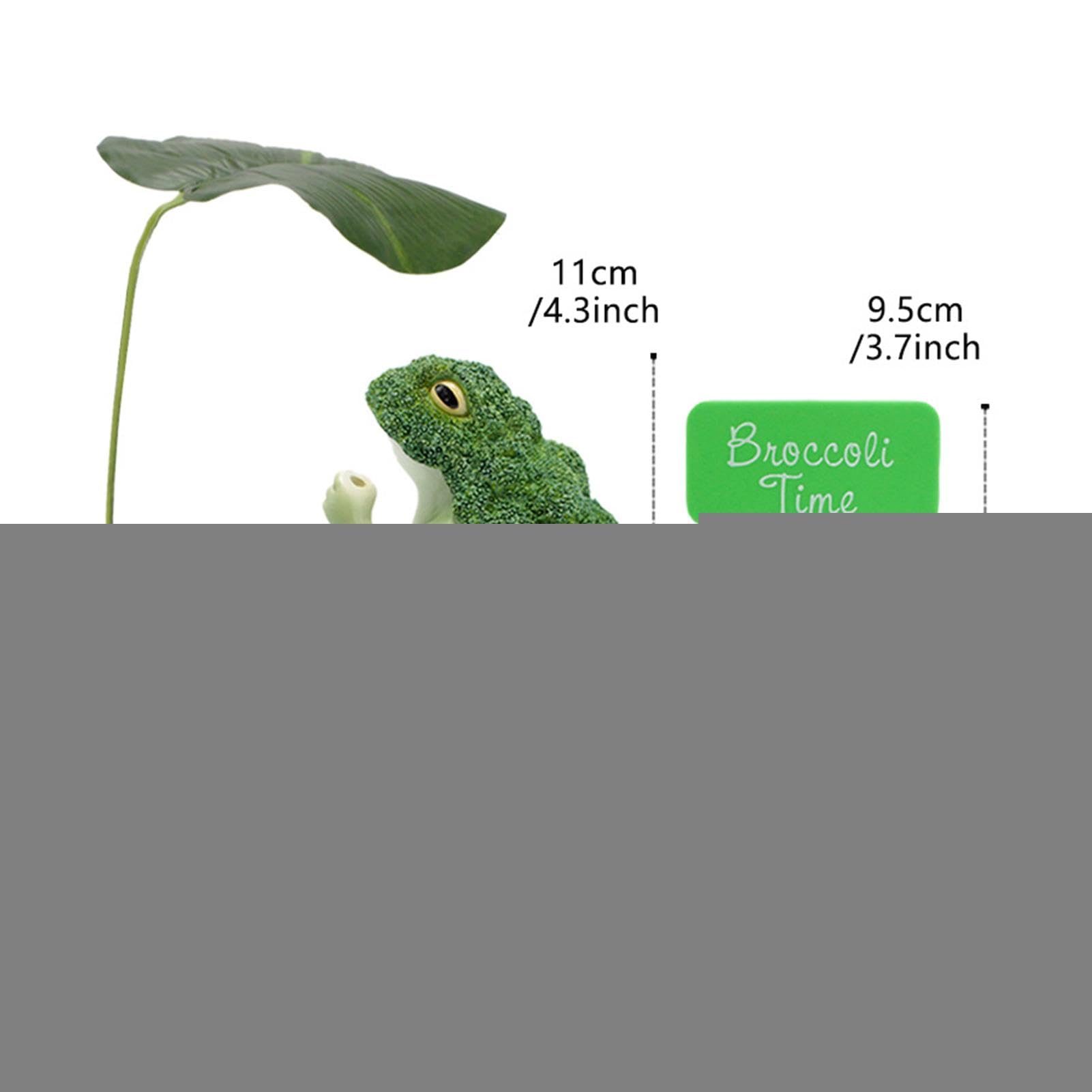 Froschfigur, Brokkoli-Frosch mit Regenschirm, Froschstatue, Dekoration, Froschform, Sammlerstückfigur, künstlerische Heimdekoration, Statue, kreative Frosch-Skulpe für Zuhause, Bücherregal-