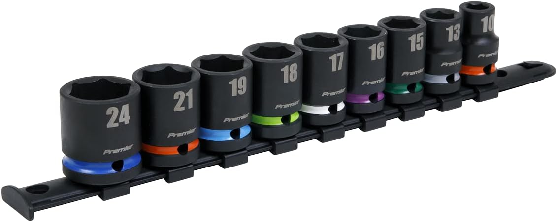 Sealey 1/2"Sq Drive Impact Socket Set, 9pc AK5618M
