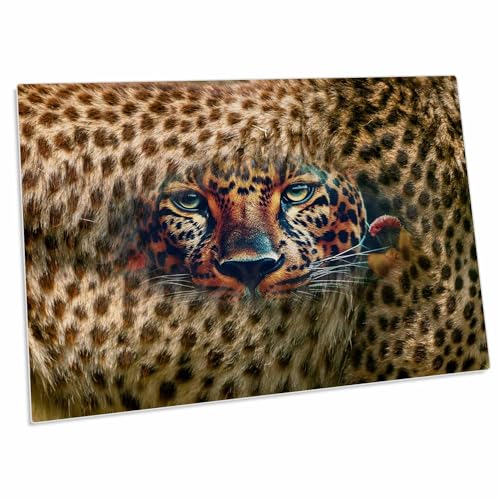 3dRose Leopard fondo con diseño Leopardo - Desk Pad miniatura 1