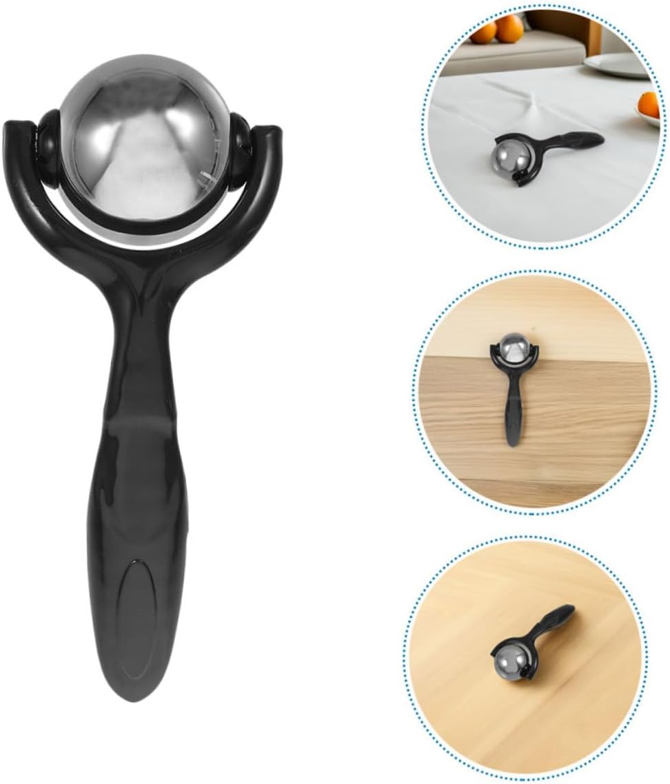 Stainless Steel Massage Balls Set 2pcs with Ergonomic Handles, Cold Roller Manual Massage Kit for Deep Tissue Muscle Relief, Handheld Palm Massager for Home Office and Travel Use