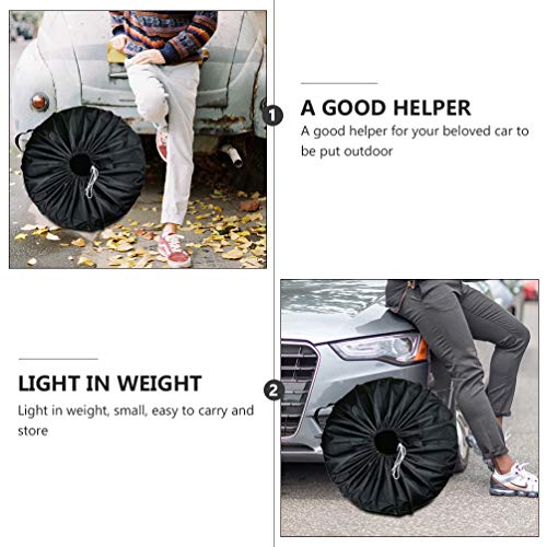 FAVOMOTO 4 Peças de Pano Oxford para Pneus de Borracha Protetora Contra Poeira da Roda Sobressalente