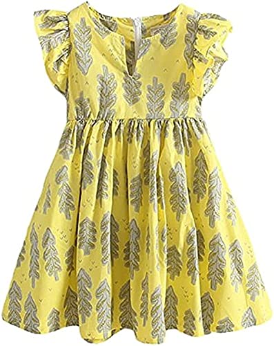 ABALACOCO Toddler Girl Summer Dresses Cotton Short Sleeve Floral Outfit,Casual Multicolor,3Pack for School Casual & Outdoor3