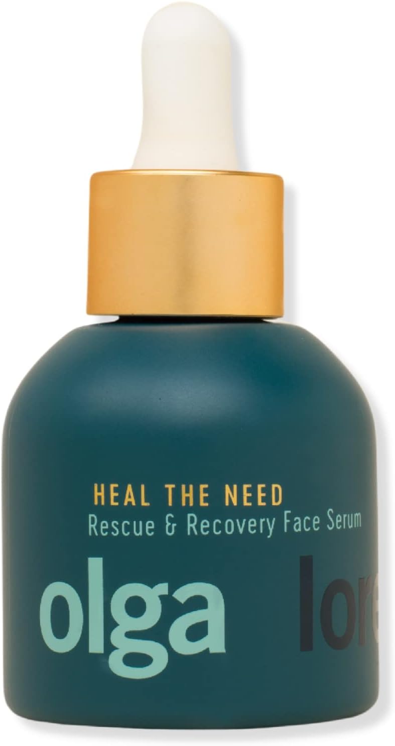 OLGA LORENCIN SKINCAREHeal the Need Rescue & Recovery Serum with Peptides & Green Tea โ Plumping & Deeply Hydrating - Evens Complexion- For All Skin Types - 4.32 oz