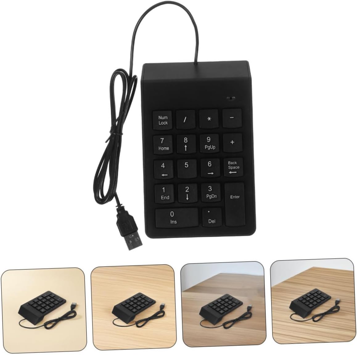 Zerodeko 2pcs USB Numeric Keypad Portable Financial Accounting Keyboard 18-Key Silent Number Pad for Desktop Laptop Data Entry
