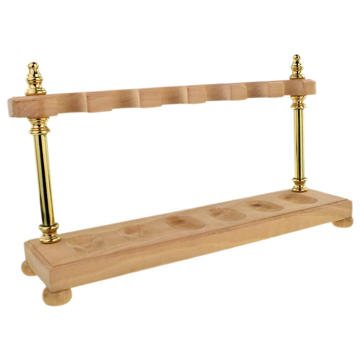 GTR-Prestige Giftware Smoking AccessoriesRA6473LBFP - Flat Pack Brass Pillar 6 Position Pipe Rack Light Camwood