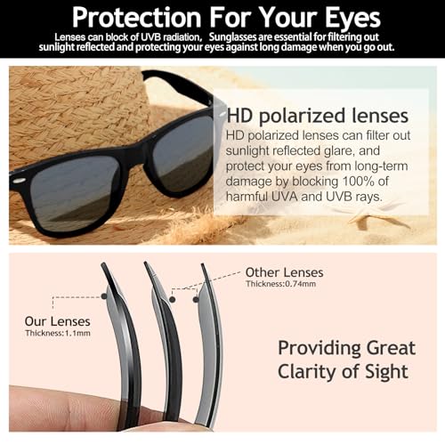 Image of Rivet Accent Round Sunglasses, Lightweight PC & Stainless Steel Frame, Sun Protection, Unisex Fashion Eyewear