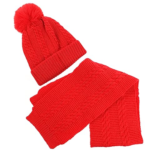 TOVINANNA 2-in-1 Boys and Girls Knit Hat Scarf Set Yarn for Winter Adorable Look Comfortable Fit