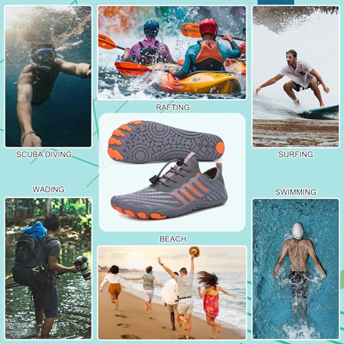 Image of Hike Barefoot Shoes Womens Men,Unisex Barefoot Water Shoes Breathable, Anti-Slip Hiking Footwear for Athletic Wide Toe Shoe Footwear for Hiking, Walking, Running, Yoga, and Water Sports
