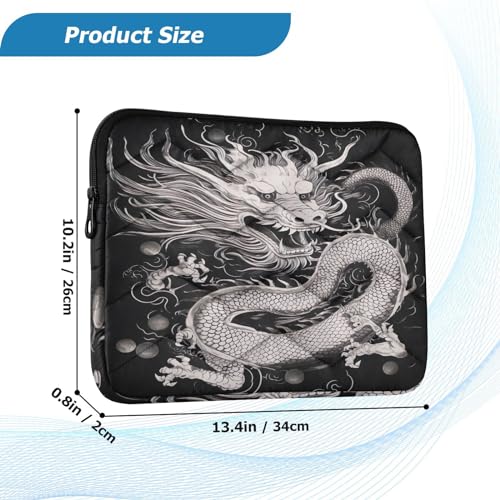 Funda para portátil 13-14 pulgadas Dragón negro impermeable miniatura 3