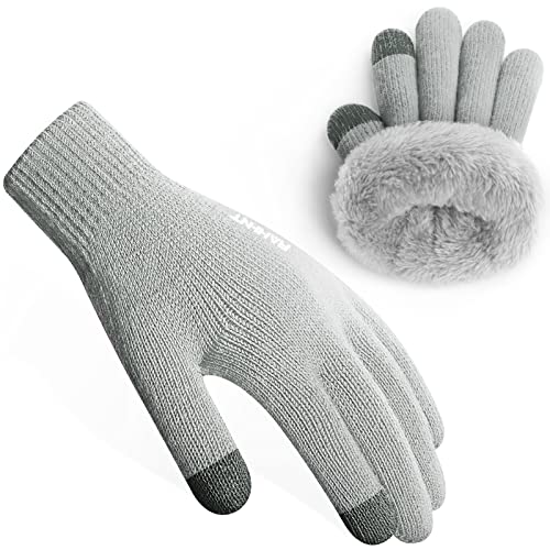 Image of Rahhint Kids Winter Gloves for Boys Girls Children Toddler Thermal Wool Knit Gloves with Insulated Fleece Lining Keep Hand Warm Gift