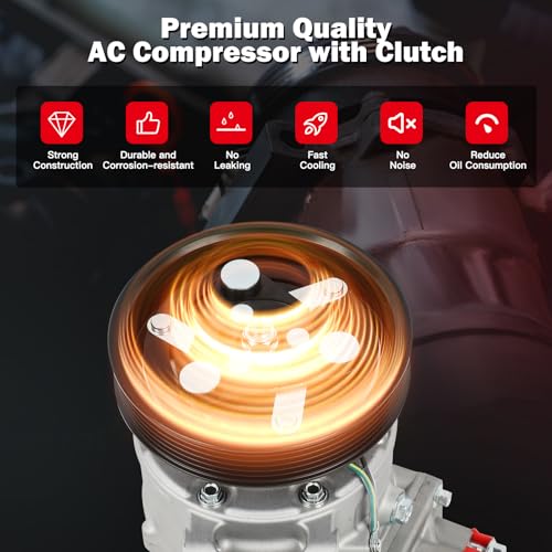 Image of CCIYU AC Compressor w /Clutch for Volvo XC90 L5 2.5L 2007-2016