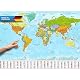 Weltkarte XXL Poster mit Fahnen und Flaggen in 140×100 cm