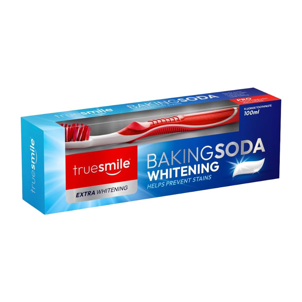 Truesmile Baking Soda Mint Toothpaste Helps Prevent Stains 100ml & Toothbrush Set