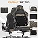 Big and Tall Gaming Chair 440LBS Gaming Chair with Metal Base Memory Foam Lumbar 4D Adjustable Armrest Computer Chair for Heavy People Ergonomic High-Back Computer Chair