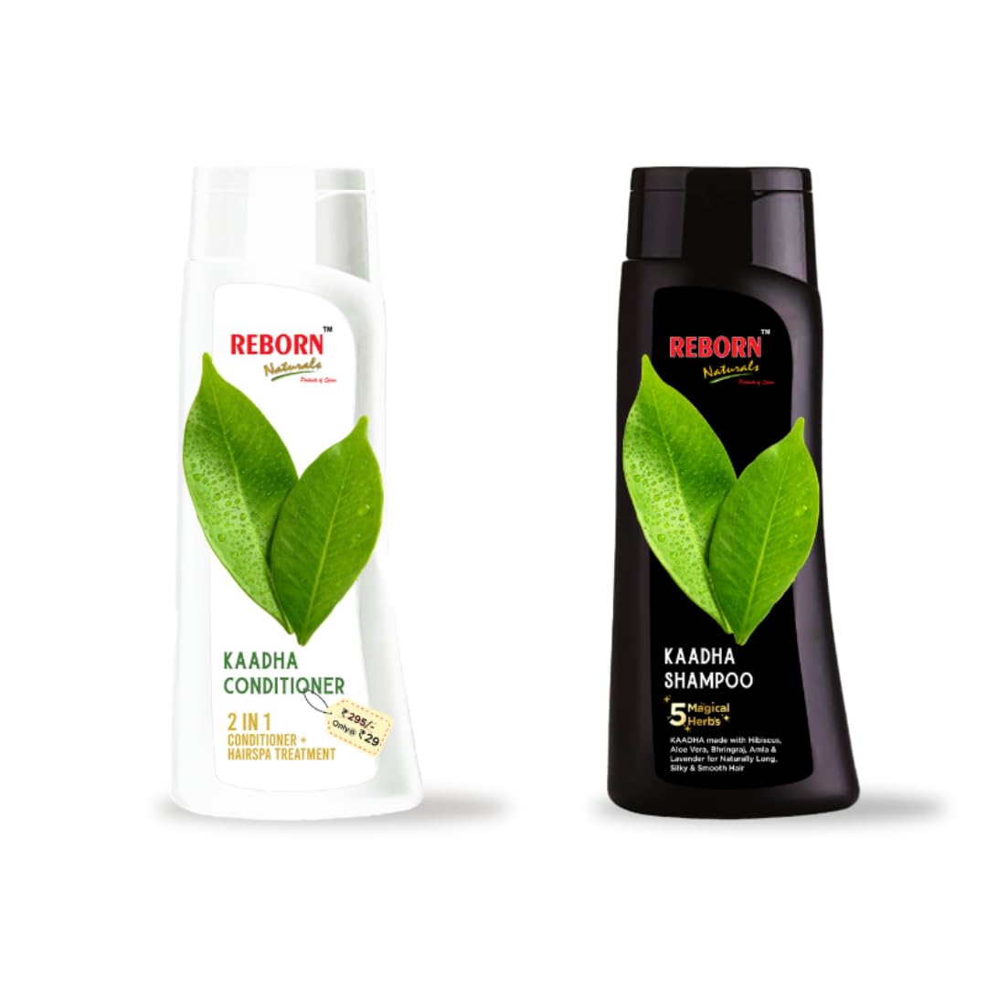 Kaadha Valentine Gift Combo | Herbal Shampoo + Conditioner | Clean, Chemical-Free Haircare | Ideal Valentine’s Gift for Him & Her