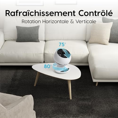 Woozoo Ventilateur de Table Silencieux 5 Vitesses avec Télécommande - 4