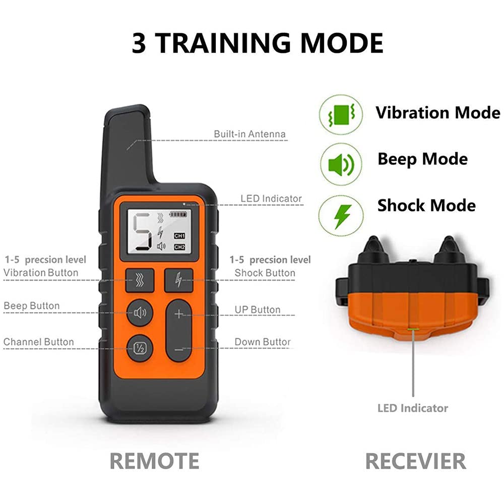 Trainingshalsband Hond Afstandsbediening 1000m IP67 Waterproof Vibrati Trainingshalsband Hond Afstandsbediening 1000m IP67 Waterproof Vibrati