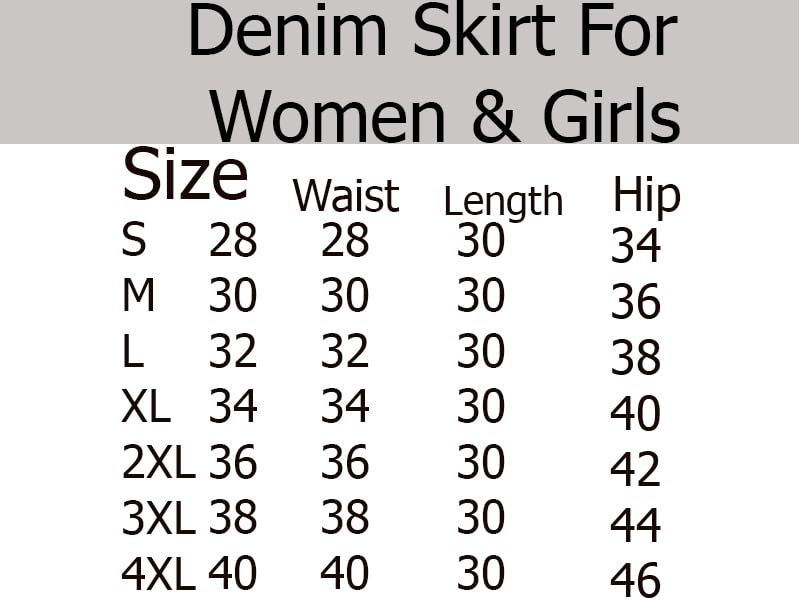 Image of Western Regular Fit Comfortable Long Two Button Up Dobby Denim Skirt for Girls & Women
