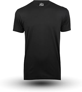 Black Crewneck T-Shirt for Men - Pre Shrunk Soft & Premium Fit - Mens T Shirts - Cotton Poly Tee
