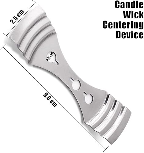 Miniatura 9 de 100 calcomanías de mechas de vela de 4.72 pulgadas, preenceradas, sin humo, trenzadas, 2 portavelas de metal y práctico fijador de mechas,