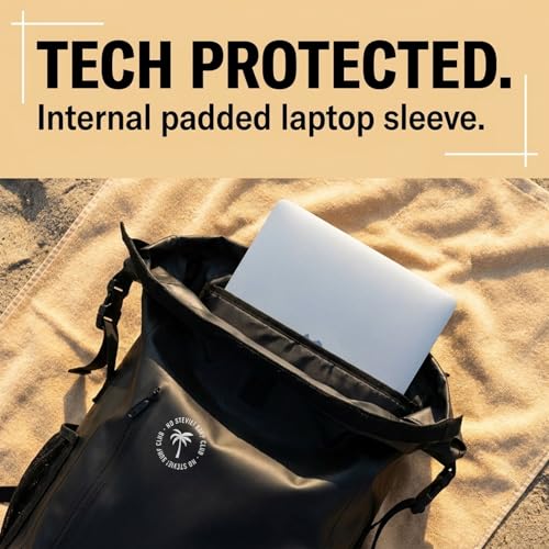 Image of Ho Stevie! 25L Waterproof Surf Backpack - Built For Adventure - Roll Top Closure Keeps Your Gear Dry In Bag