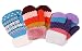 3 Pack Girls Sherpa Lined Winter Knit Mittens Gloves, Color 7 for 2-5 Years