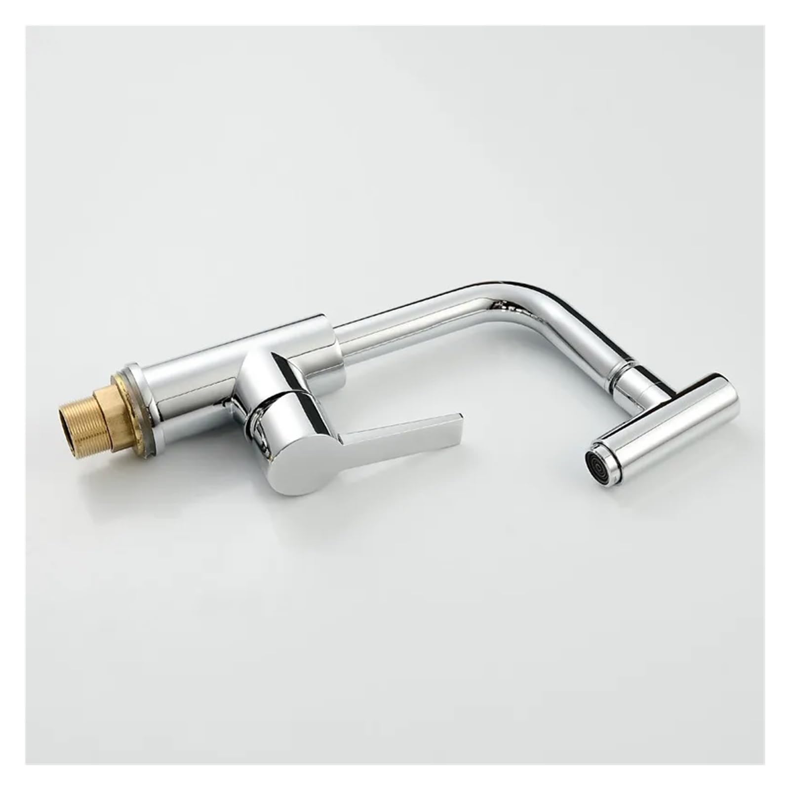 Grifo de cocina giratorio de latón macizo monomando para agua fría y caliente con mangueras