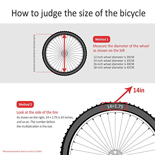 image for SPORUS Training Wheels, Thicken Bike Training Wheels for Kids Under 70