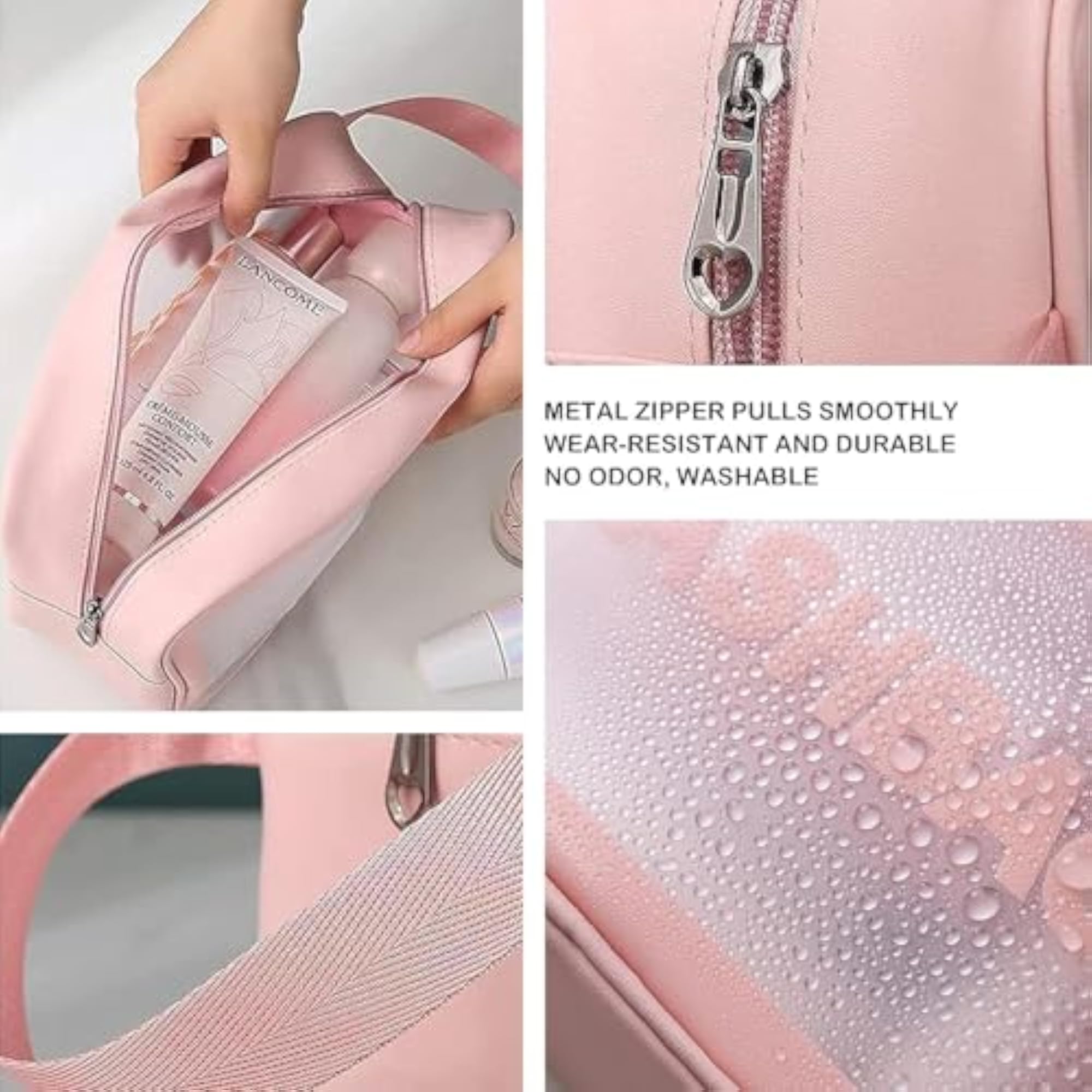 Clear Travel Toiletry Bag, 3 PCs Makeup Cosmetic Bag Set