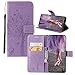 IVY A50 Cat & Tree Wallet Case for Samsung Galaxy A50 - Purple