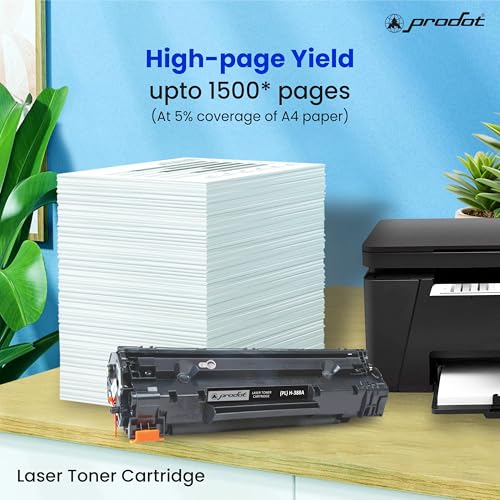 Image of ProDot 388 Toner Cartridge Replaces HP CC388A Compatible with HP LaserJet P1007 /P1008 /P1106 /P1108 /M1136 MFP /1213nf MFP /1216n I 1500 Page Yield I 1 Year Warranty (1 PC)
