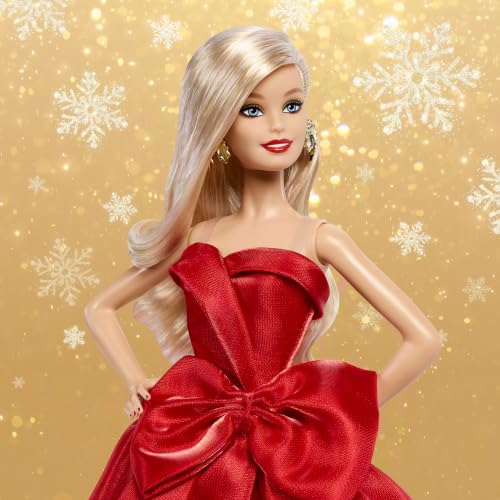 Poupée BARBIE Joyeuses Fêtes Blonde JJX65 Édition spéciale Tenue festive Collection - vue 4