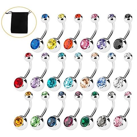 Piercing ombligo titanio brillante 20pcs Cover