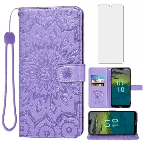 Housse Nokia C110 anti-choc avec porte-carte et verre trempé inclus