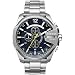 Diesel Men's Mega Chief Quartz Stainless Steel Silver with Blue Dial DZ4465