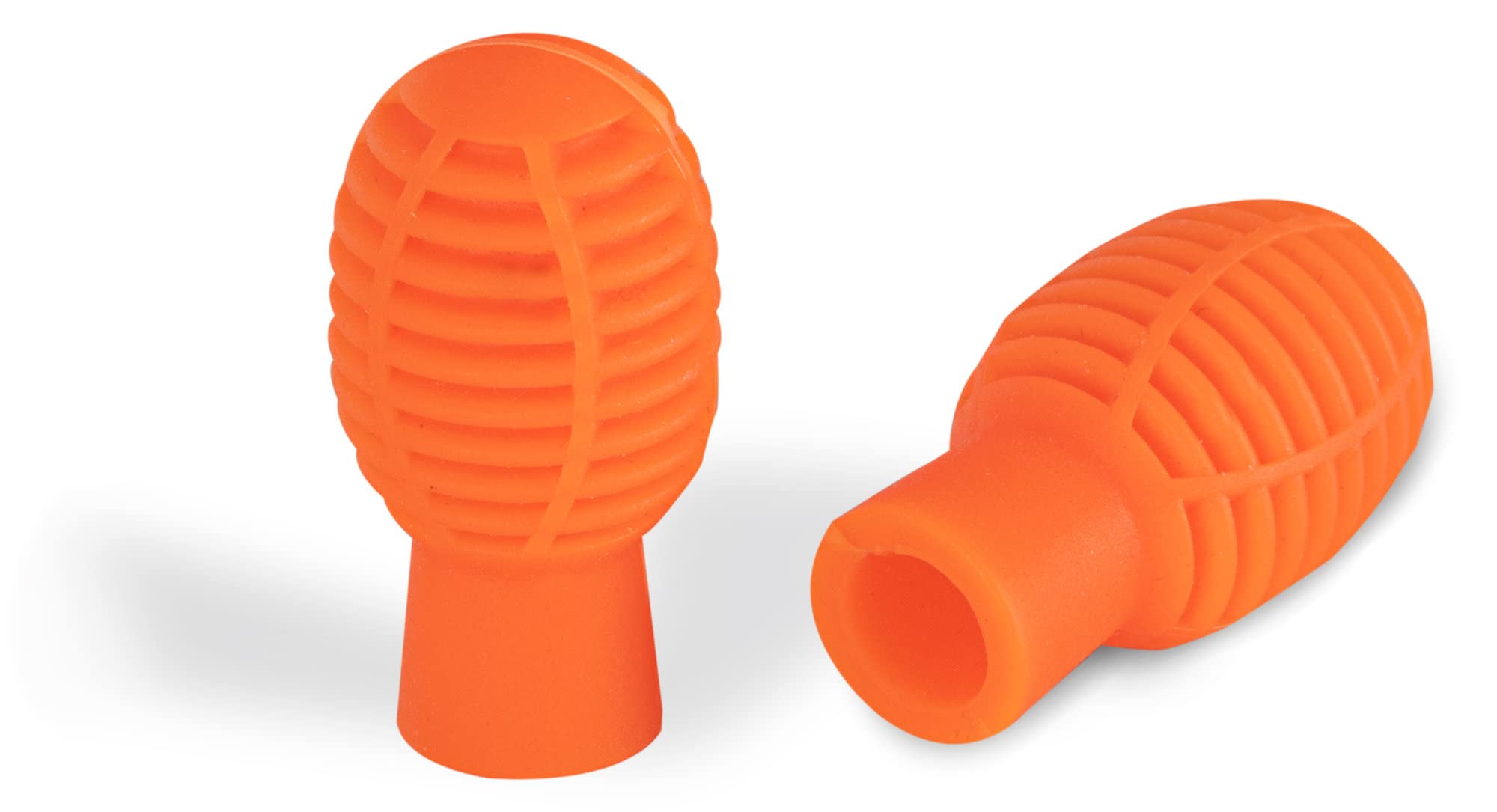 XDrum Practice Tips, Embouts en silicone pour baguettes de batterie | Permet de pratiquer presque sans bruit, Rebond réaliste, 2 pièces, Couleur: orange, Alternative pratique au practice pad