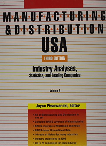 Manufacturing & Distribution USA: Industry Anal... 0787674362 Book Cover