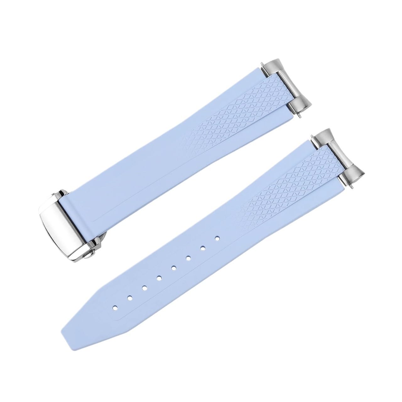 Correa de reloj deportiva impermeable compatible con Longines CONQUEST GMT 41MM Deal L3.830.4 Correa de reloj de goma fluorada L3830 Correa de cierre plegable de 21 mm
