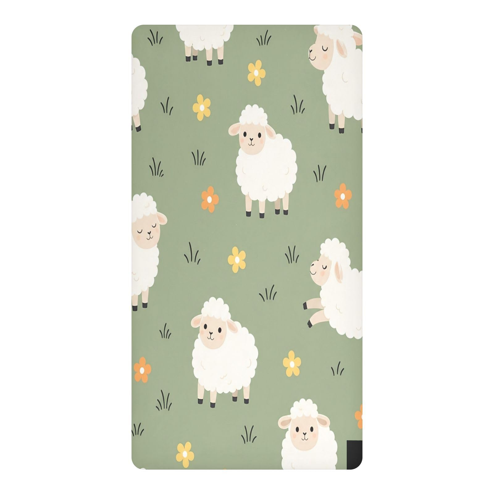 BOESI Cute Sheep Waterproof Crib Sheet,Fitted Mattress Protector
