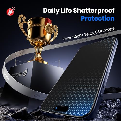 Image of WSKEN for iPhone 17 Pro Max Matte Privacy Screen Protector - Anti Glare Anti Fingerprint [4 Way 360 Anti Spy] 10X Military Shatterproof Zero Bubble Anti Peep Tempered Glass Film for 17 Pro Max