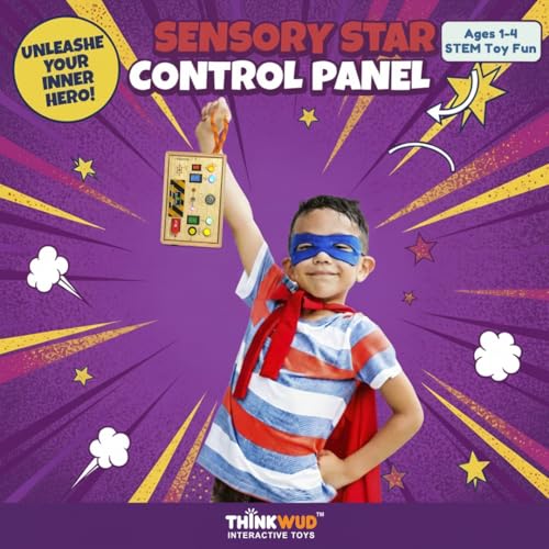 Image of Sensory Star (Buzzer) Rechargeable | Montessori Busy Board by Thinkwud, BIS Certified, Educational Busyboard Toy for Toddlers Kids 1-6Years, Fine Motor Skills, Screen-Free Travel Toy, Birthday Gift