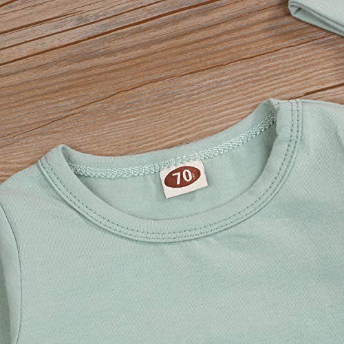 Grnshts BABY GIRL RUFFLE ROMPER Newborn Baby Girls Ruffle Romper Solid Long Sleeve Jumpsuit One-Piece Coming Home Clothes thumb #3