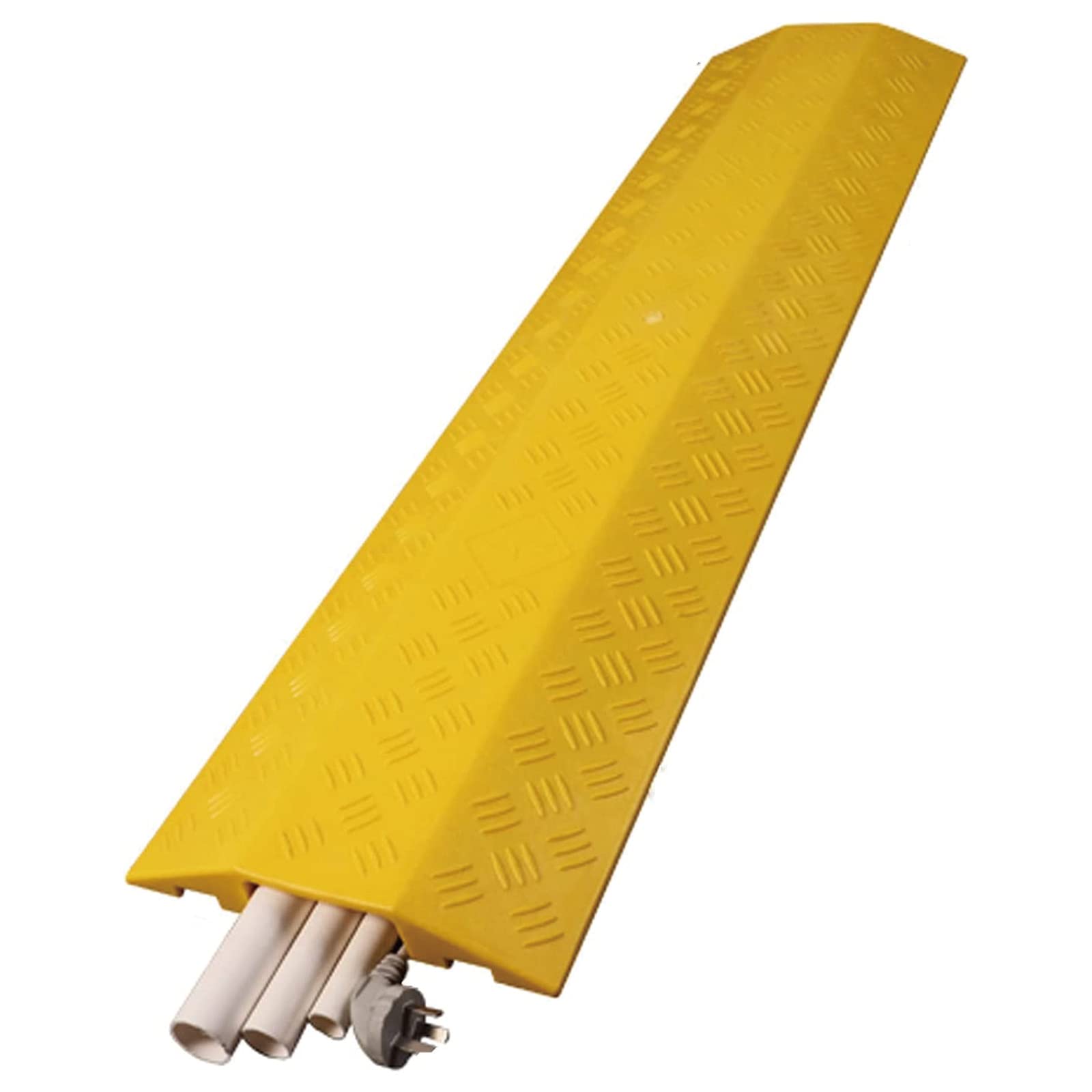 100x27.5x3.5 cm, Protector De Cable/Pasacable De Plástico 1 Pieza 1 Vía Canaleta Pasacables De Suelo Canal Protector De Cables De Capacidad Máxima De Carga 1350 Kg/Eje