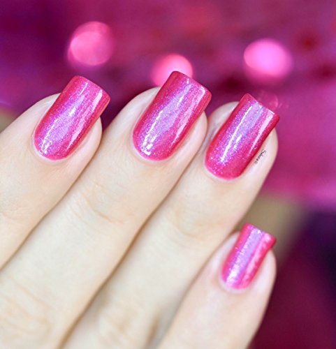Image of ILNP Pucker Up - Vibrant Pink Shimmer Nail Polish
