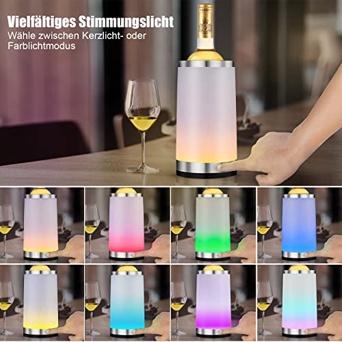 Weinkühler Elrigs mit Ambient RGB Touchlampe und 2 Kühlpads