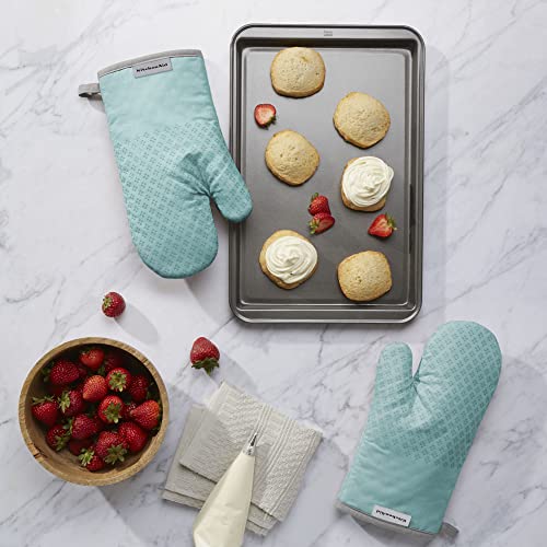 KitchenAid Asteroid Oven Mitt Set, 7"x12.5", Aqua Sky, 2 Piece - image 2