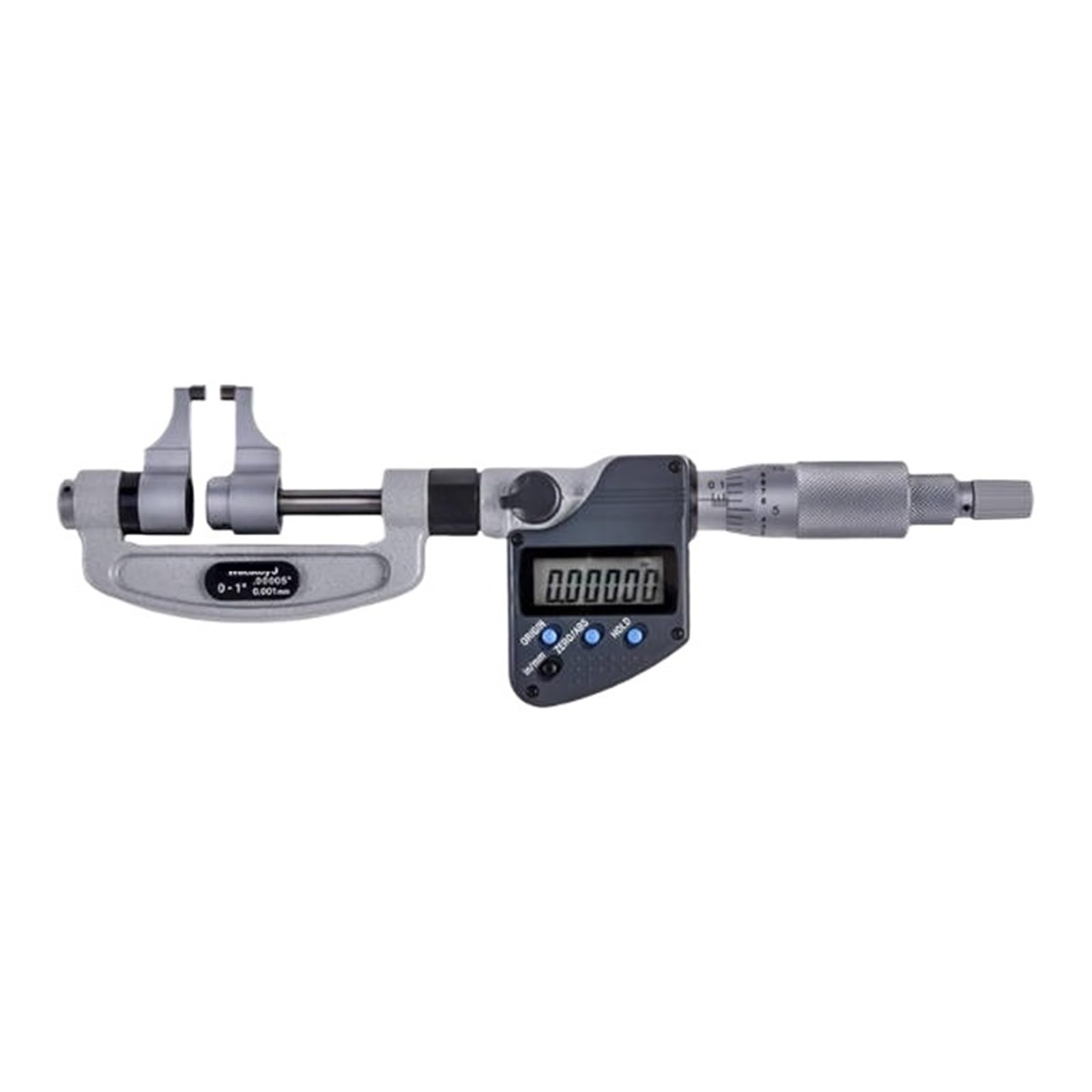 AWWVRLMM Outside Micrometer 343-250-30 0-1" Caliper Type with Carbide Tips Machinist Tool for Metalworking